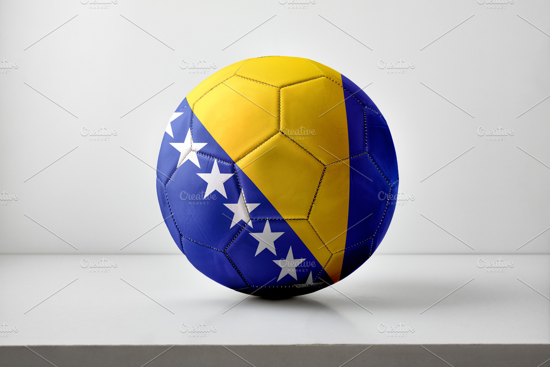 Bosnia Flag Soccer Ball on White Background, a Sports & Recreation Photo by Davizro's Market