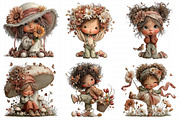 Whimsical Spring Girl Clipart, an Illustration by Daily.Designs (Thumbnail 7 of 8)
