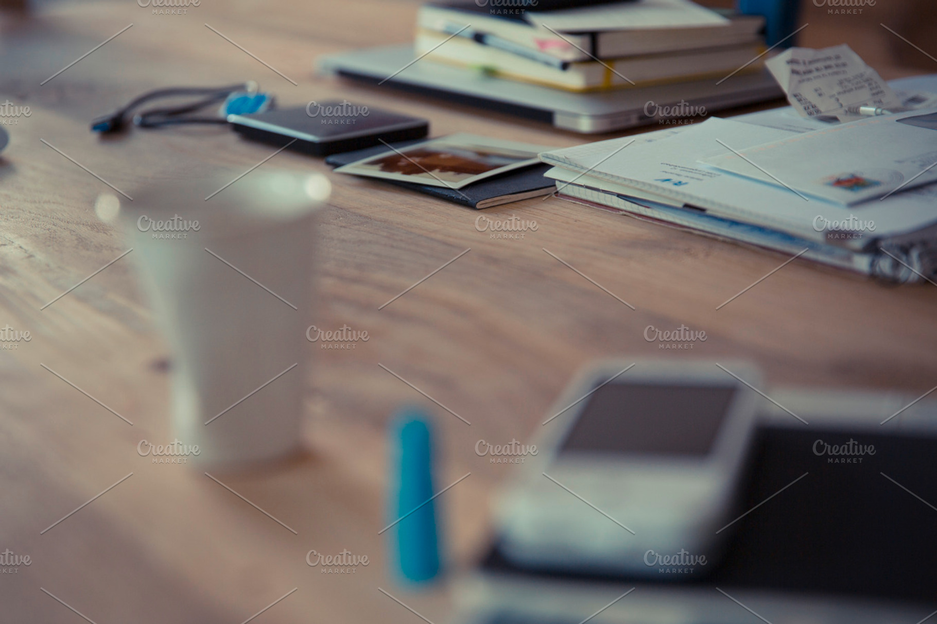 Designer office desktop stock photo containing designer and office