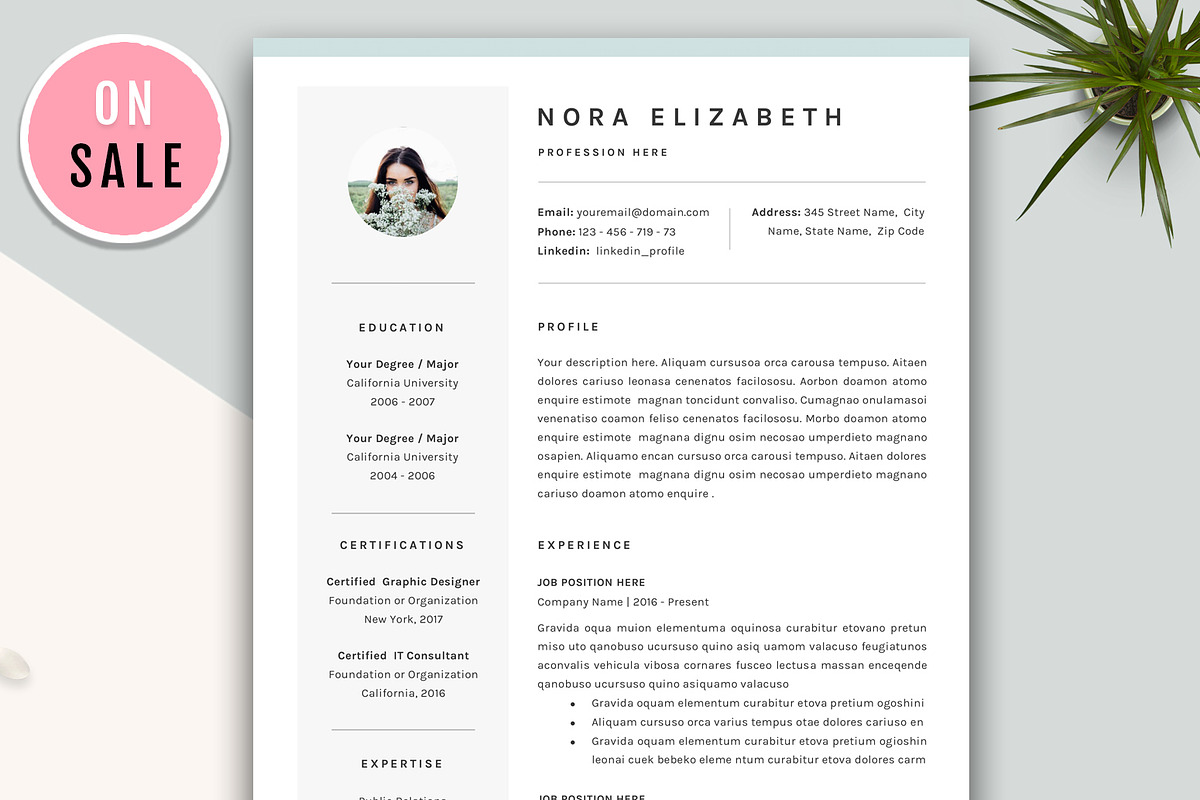 Creative Resume CV Templates, a Resume Template by GResume (Photo 1 of 7)