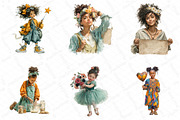 Little Girl Juneteenth Clipart, an Illustration by DreamPrint404 (Thumbnail 4 of 5)