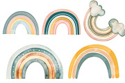 Watercolor Boho Unicorn & Rainbow, an Animal Illustration by Whimsy Brush Studio (Thumbnail 5 of 9)
