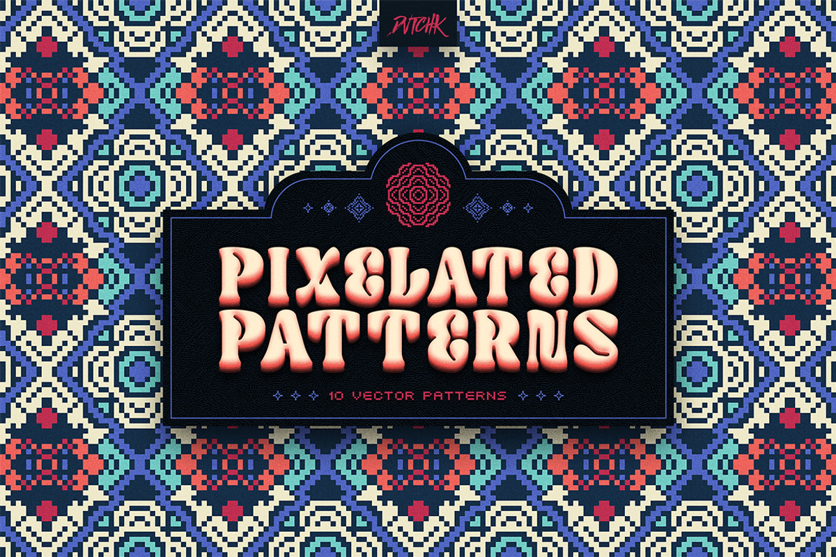 Pixel Mosaic Patterns | Vol. 13, a Pattern Graphic by dvtchk (Photo 4 of 10)