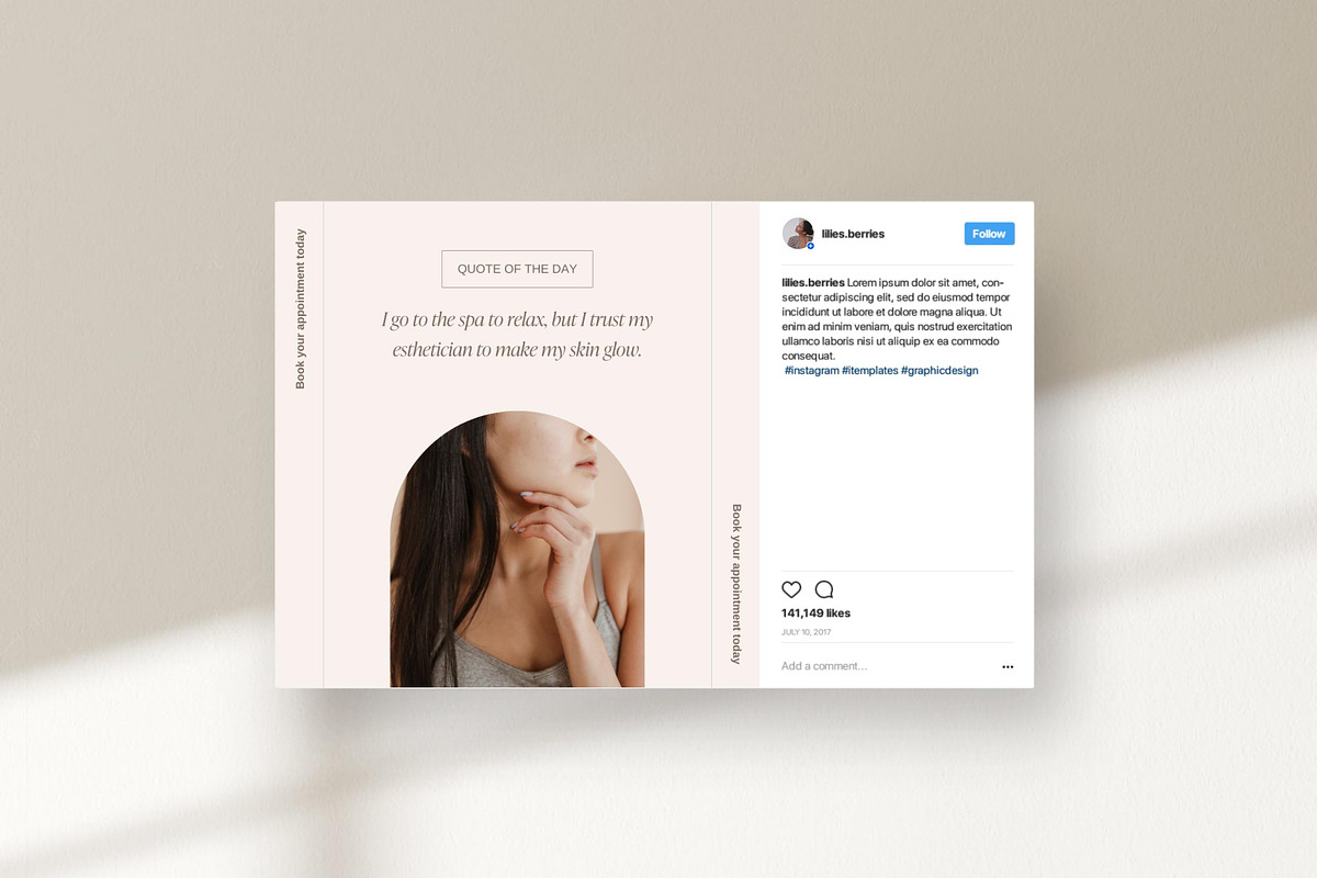 Esthetician Instagram templates, a Social Media Template by LiliesandBerries (Photo 20 of 23)