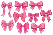 Pink Textured Bows Mega Bundle, a Decorative Illustration by Stellalunarts (Thumbnail 6 of 7)