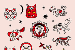 Asian Doodles Bundle