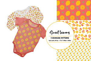 Digital Paper Pack Sweet Lemons