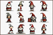 Whimsical Christmas Gnomes Clipart, an Illustration by Sublimation Artist (Thumbnail 3 of 6)