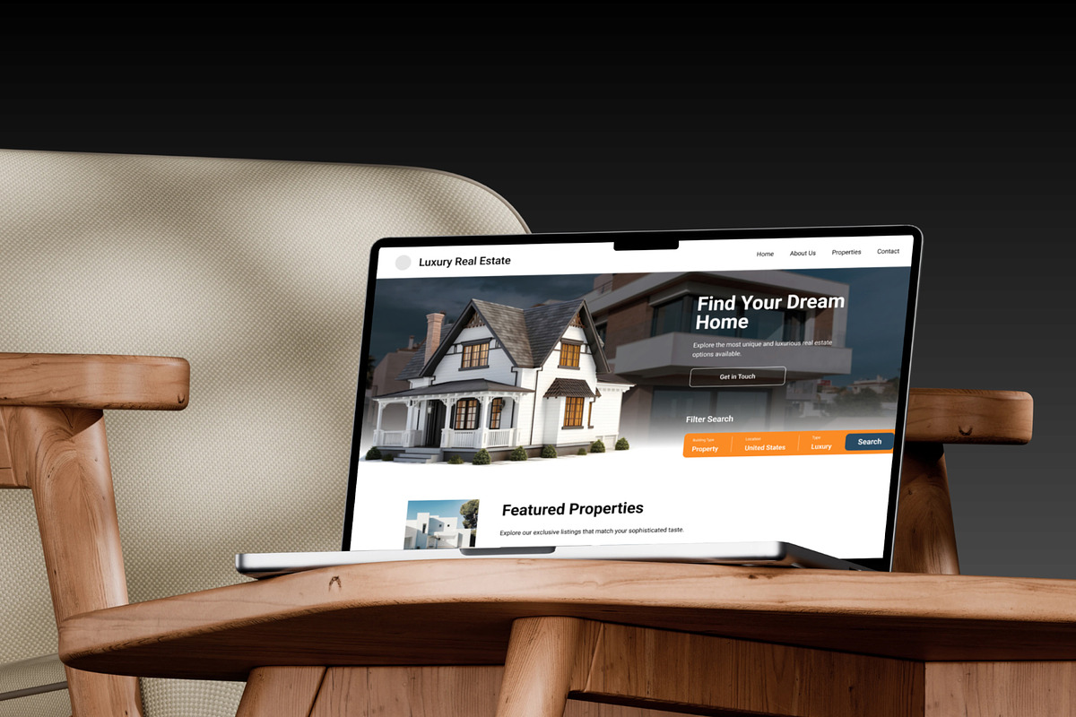 Luxury Real Estate Landing Page, a Landing Page Template by Glyphminds Studios (Photo 2 of 3)