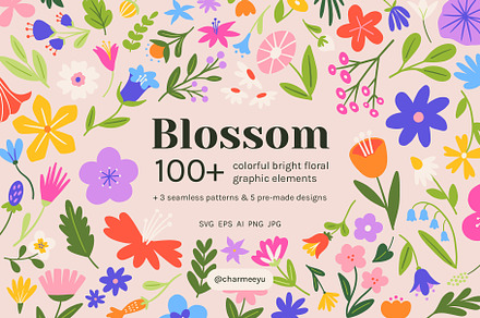 Blossom: Floral Vector Graphic Pack, a Graphic by Charmaine Yu