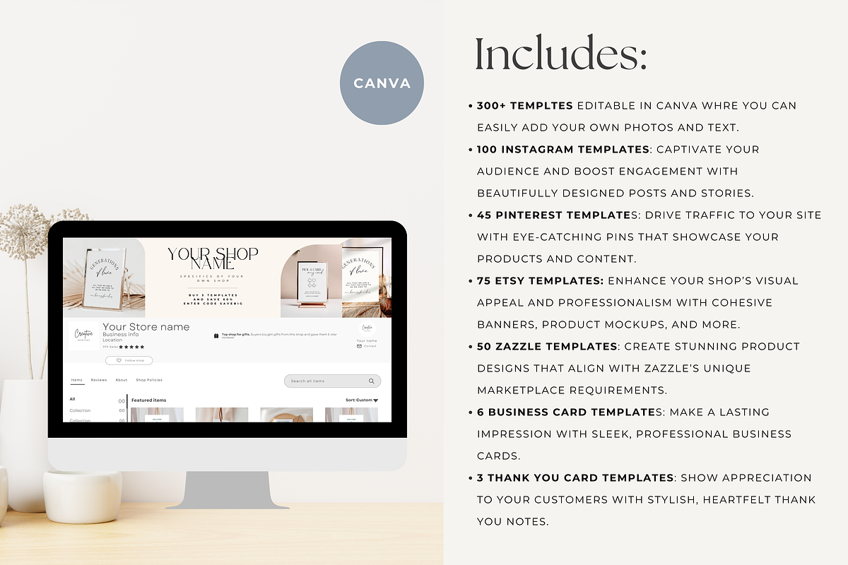 Empowering POD Branding Kit CANVA, a Branding & Logo Template by Jay Luxe Creative (Photo 2 of 7)