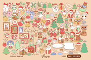 Cute Cozy Christmas Clipart Bundle, a Seasonal Illustration by Huxmay (Thumbnail 2 of 8)