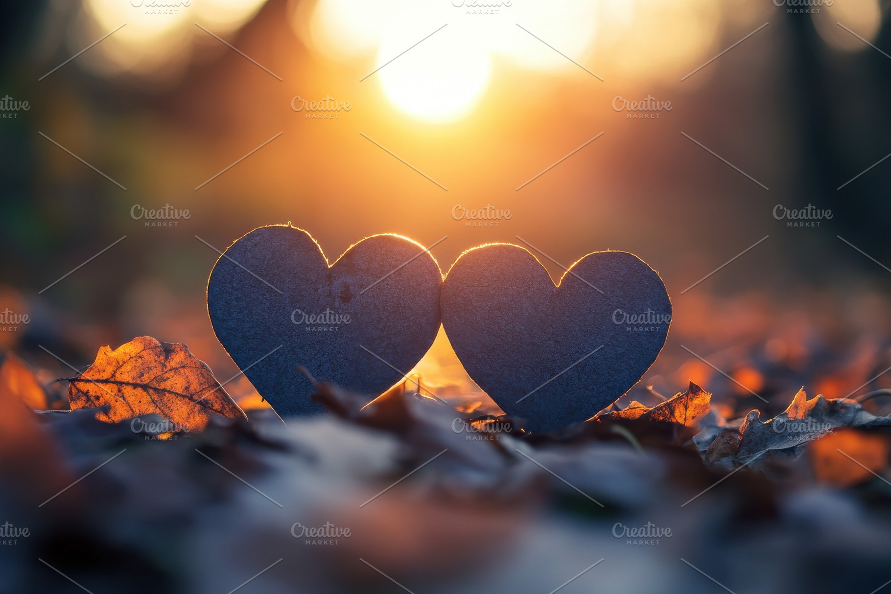 Heart  shaped objects nestled on aut, a Photo by Iftikhar Alam