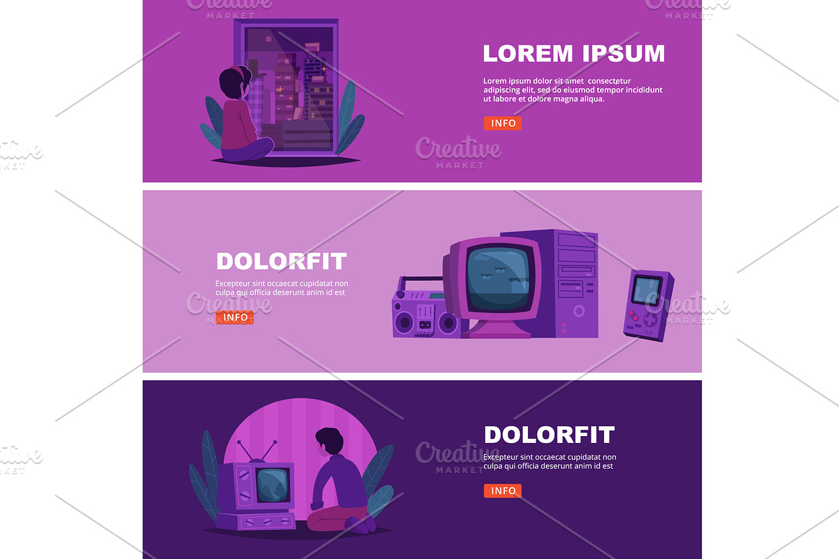 Lo fi banners. relax and melancholic, a Technology Illustration by Onyx
