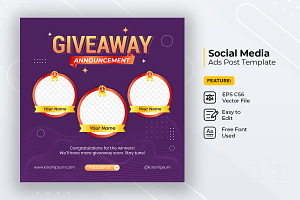 Giveaway winner announcement