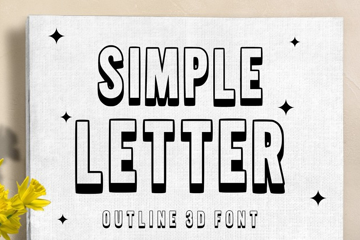 Simple Letter, a Sans Serif Font by Limited.studio (Photo 1 of 6)