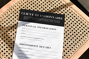 Photography Client Questionnaire, a Marketing Template by Blush Created (Thumbnail 10 of 10)