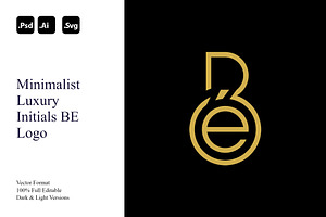 Minimalist LuxuryInitials BE Logo, a Branding & Logo Template by Luxury Logos