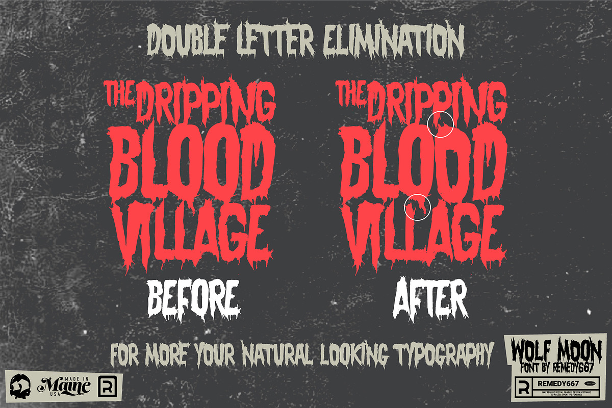 Wolf Moon Spooky Font, a Sans Serif Font by Remedy667 (Photo 3 of 6)