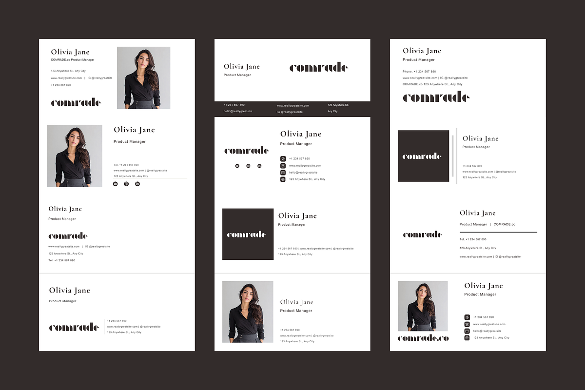 Modern Email Signature Templates, an Email Template by ItsReksita Pattern (Photo 3 of 6)
