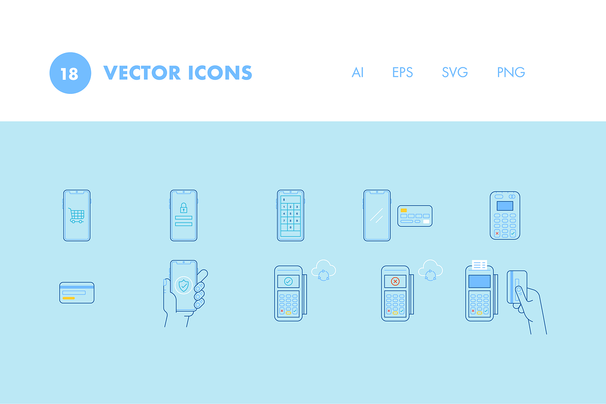 18 Point of Sale Icons, a Technology Illustration by Hello Mister Frank (Photo 3 of 5)