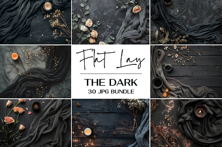 Flat Lay Mockup Bundle Backdrop Mock, a Background Photo by TatiMockup