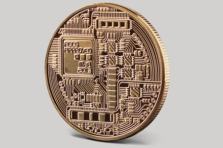Back side of coin bitcoin, a Business Photo by Yaroslav Danylchenko
