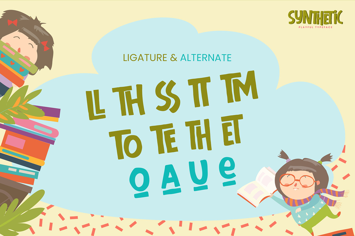 Syhthetic - Playful Typeface Font, a Sans Serif Font by Gassstype (Photo 7 of 8)
