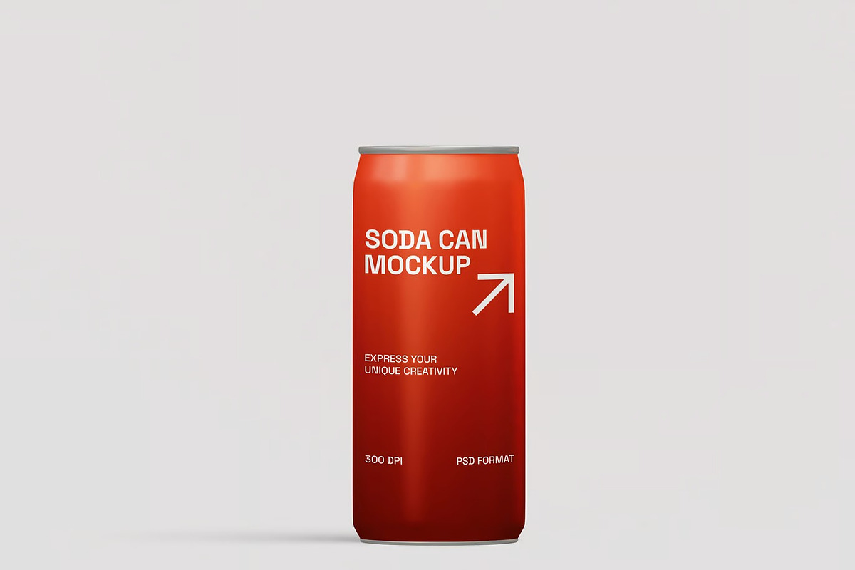 Soda Can Mockup, a Packaging Mockup by renderstockmarket (Photo 3 of 4)