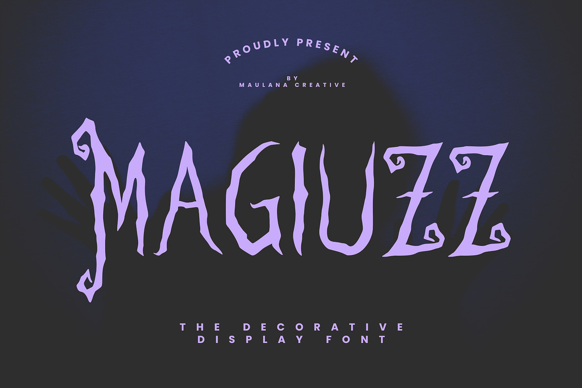 Magiuzz Decorative Display Font, a Handwritten Font by Maulana Creative (Photo 1 of 7)