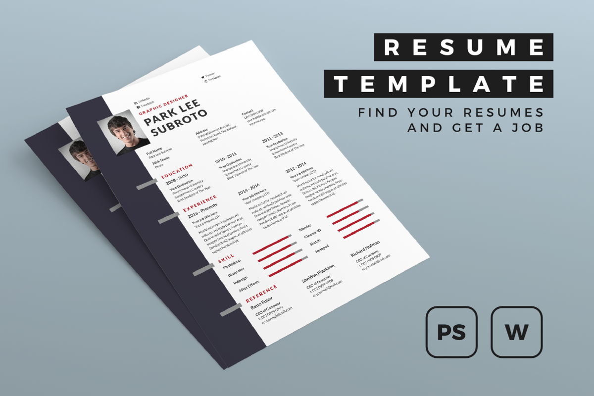 Resume, a Resume Template by graphicalcium (Photo 1 of 3)
