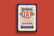 Retro Memorial Day Event Flyer, a Flyer Template by Guuver (Thumbnail 1 of 3)