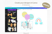 Animals and air balloons for kids, an Animal Illustration by polikarpovaart (Thumbnail 2 of 11)