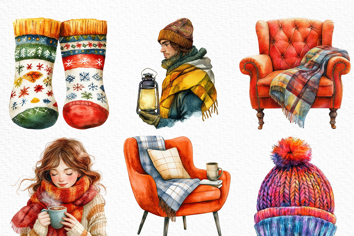 Cozy Winter Clipart, an Illustration by Craft Nest (Photo 4 of 6)