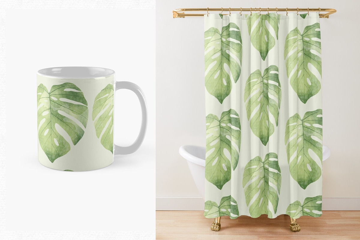 4 Monstera Botanical Illustrations, an Object Graphic by Helga Wigandt (Photo 5 of 5)