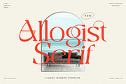 Allogist - Modern Typeface, a Serif Font by Dora Typefoundry (Thumbnail 1 of 15)