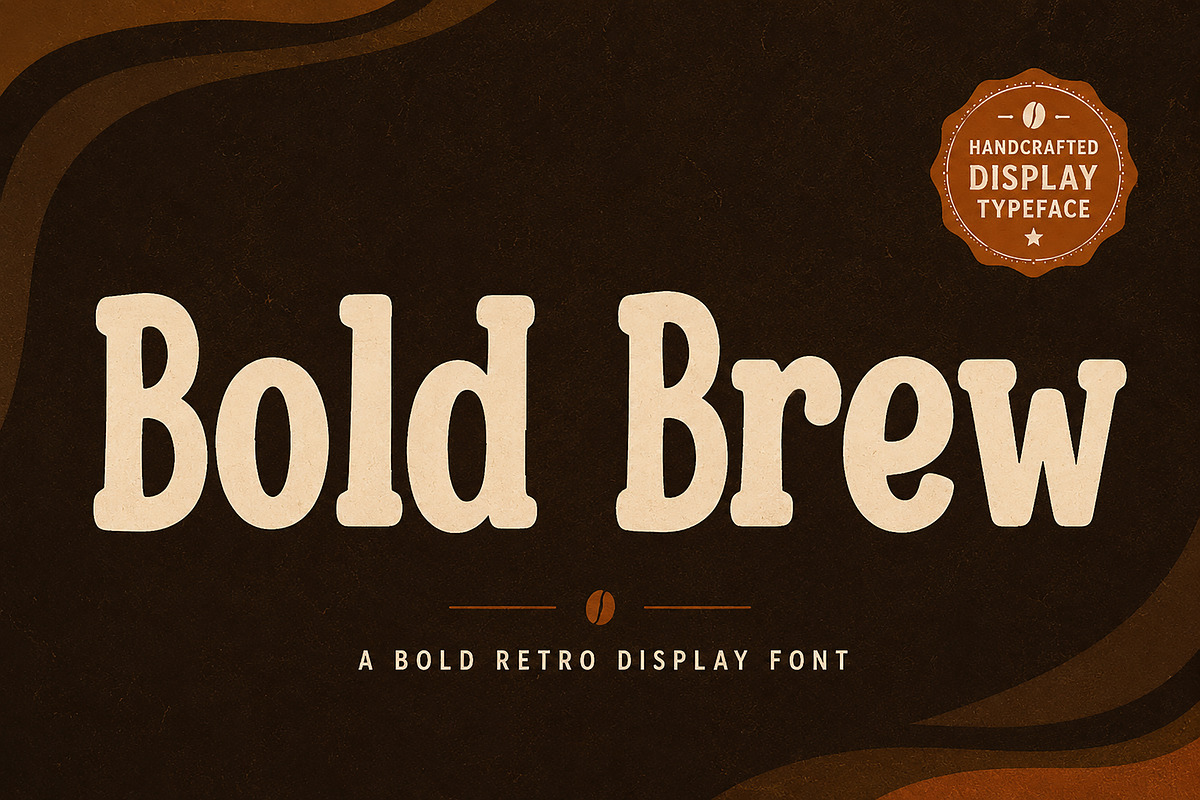 Bold Brew – Bold Retro Display Font, a Slab Serif Font by Wow Magic (Photo 1 of 5)