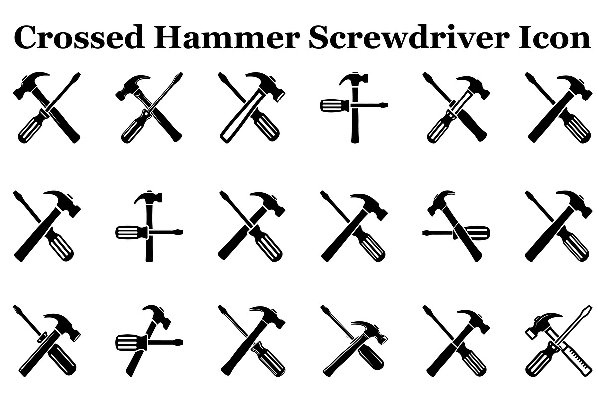 Crossed Hammer Screwdriver Icon, an Icon by musafir_fashion (Photo 1 of 10)