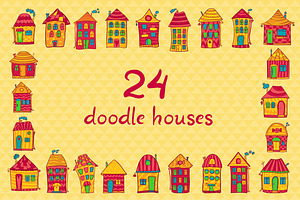 Set of cute houses