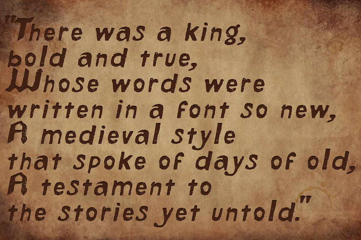 There Was a King Medieval Font, a Serif Font by Fontastic Ventures (Photo 3 of 5)
