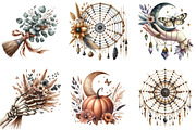Boho Halloween Sublimation Clipart, an Illustration by cherrydesign (Thumbnail 3 of 3)