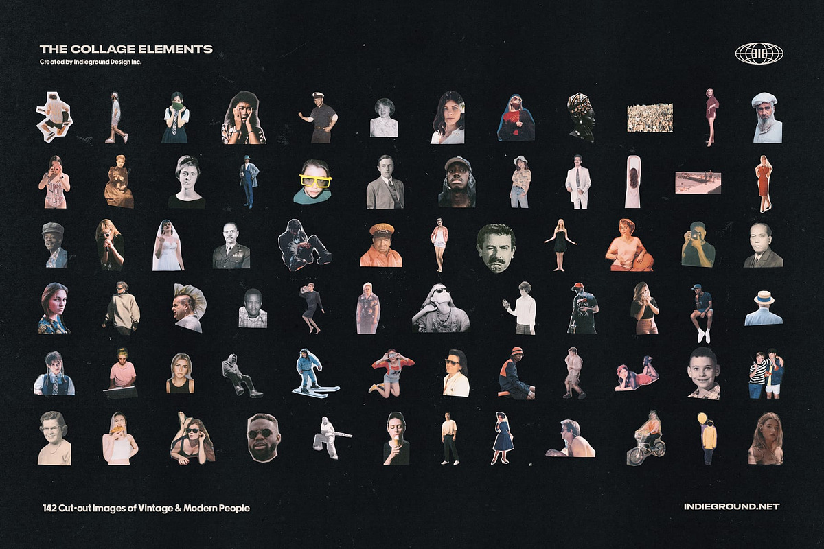 1500+ Collage Elements Creator Kit, an Object Graphic by Indieground Design Inc. (Photo 17 of 28)