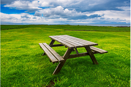 Picnic table in Iceland, a Nature Photo by Nature and travel