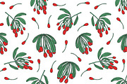 Goji berries set, seamless patterns, a Food Illustration by Good Studio (Thumbnail 5 of 9)