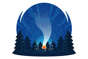 Campfire Gathering, a Decorative Illustration by DailyYouth (Thumbnail 2 of 2)