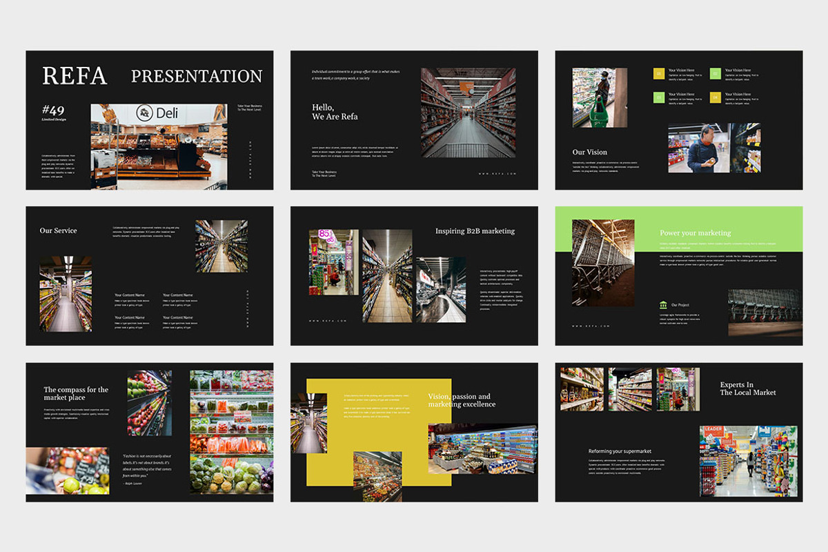 Refa : Food Retail Google Slides, a Presentation Template by Punkl Camp (Photo 6 of 9)