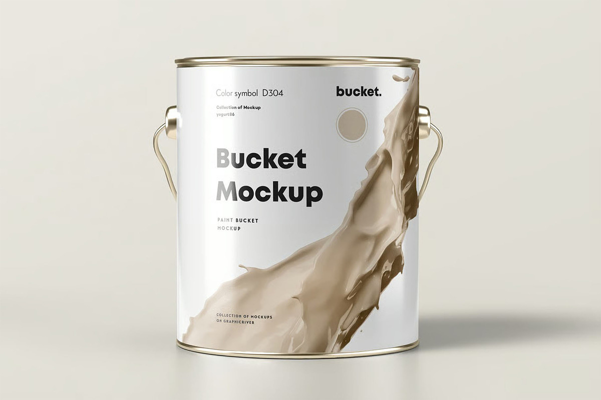 Paint Bucket Mock-up, a Product Mockup by zippypixelstudio (Photo 9 of 12)