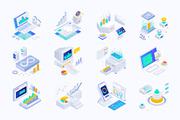 Data Analytics Isometric Icon Set, a Duotone Icon by Vectors Market (Thumbnail 5 of 9)