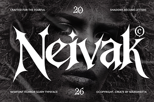 Neivak – Horror Gothic Display Font