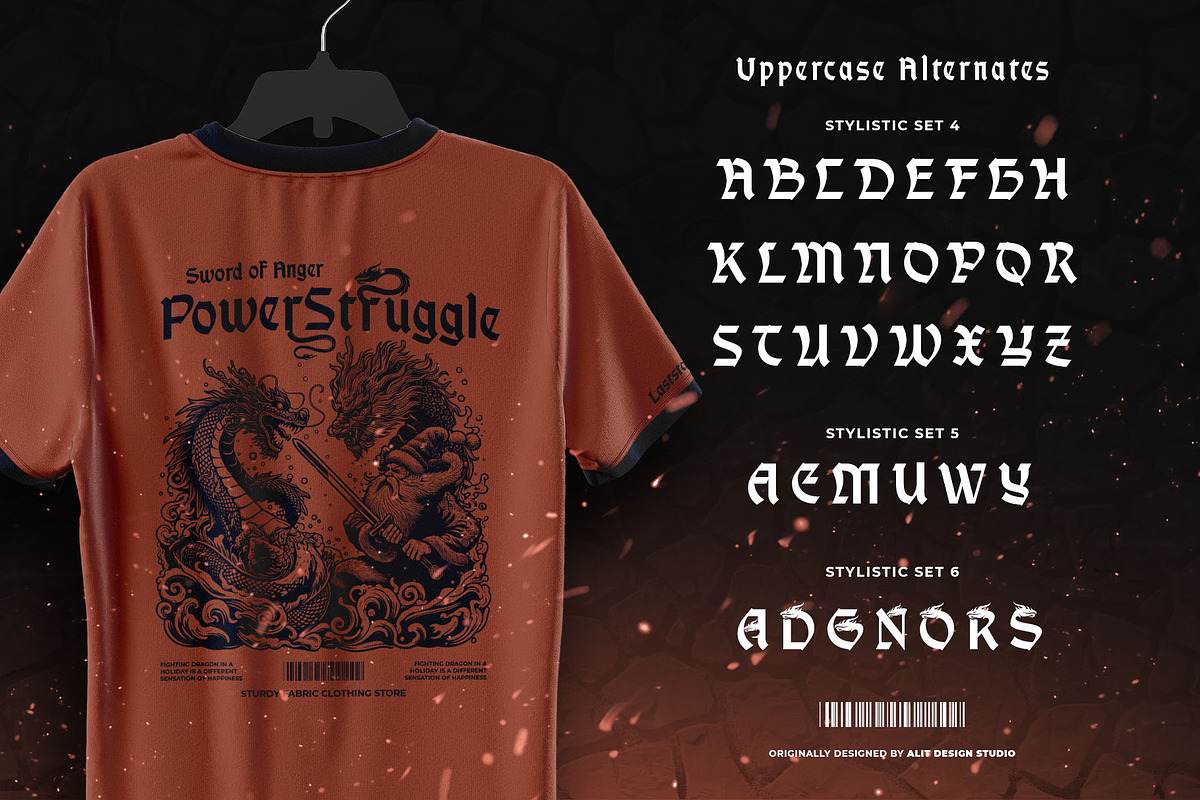 Burst Hydra Font, a Blackletter Font by alit design (Photo 15 of 17)
